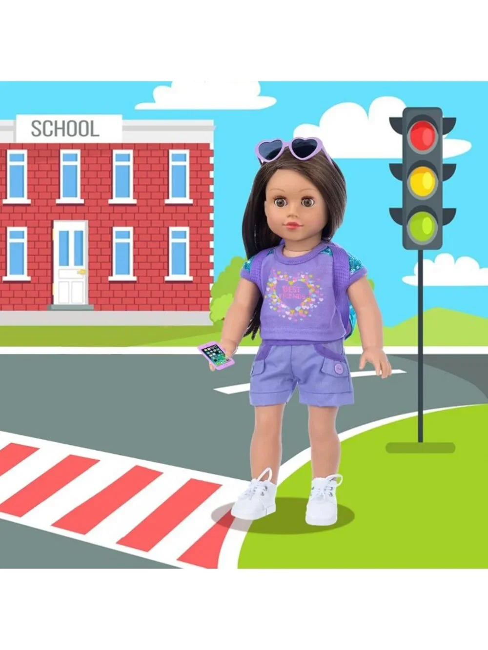 17-Piece 18-Inch Doll Clothes & Accessories Set for Girls - Fun School Supplies!